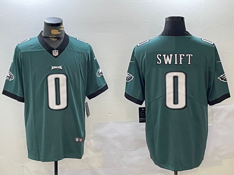 Men Philadelphia Eagles #0 Swift Green 2024 Nike Vapor Limited NFL Jersey style 1